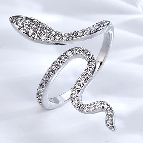 Slinhewei Snake Ring -2023 New Ts Concert Outfit Jewelry Fan Gifts,Personality Fashion Rhinestones Jewelry Gifts For Teen Girls Friend Family Lover (1-Ring-Silver) #TOP4