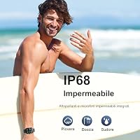 Smartwatch Herren Damen, 1.96" Fitnessuhr Herzfrequenz Schlafmonitor Schrittzähler Uhr Smart Watch, Bluetooth Anrufe, 113+Sportmodi Sportuhr, IP68 Wasserdicht Fitness Tracker für iOS Android Schwarz – Ansicht 7
