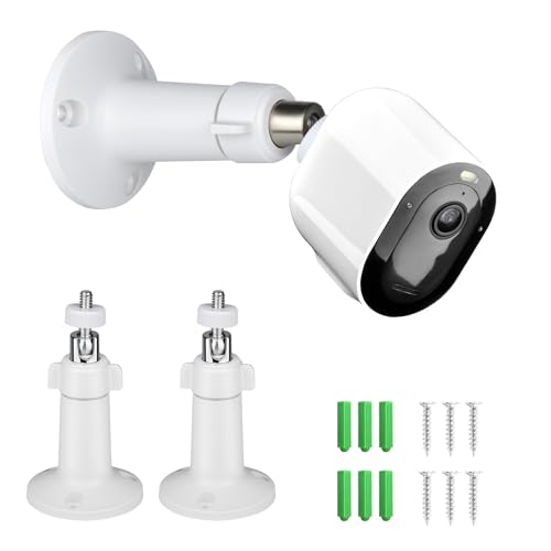 Wall Mount for All Arlo Camera Arlo Pro Arlo Pro 2 Arlo Pro 3 Arlo Ultra Arlo Essential eufyCam E/2C Ultra/Ultra 2 & Others - Ring Stick Up Cam Battery with 1/4 Screw Head (2pack)