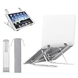 Aolulala ノートパソコンスタンド 折り畳み式 アルミ合金 収納袋付き シルバー