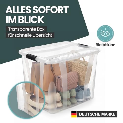 Kreher Aufbewahrungsbox Master mit Deckel transparent (55 Liter) – Ansicht 3