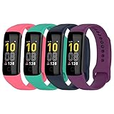 BabyValley Watch Bands for Mambo Band 5, Mambo Band 5S, Silicone Colorful Wristbands Bracelet Compatible for Mambo Band 5 5S Smartwatch Accessories for Women Men (4 Colors B)