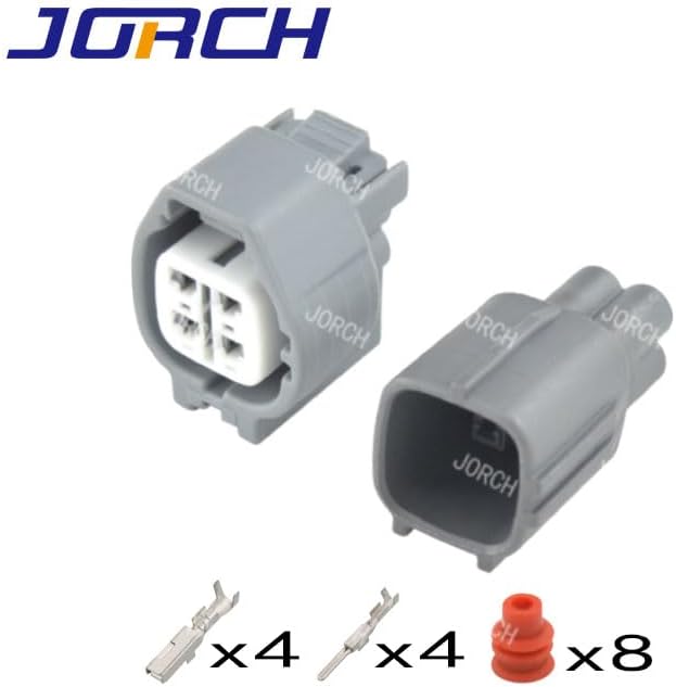 Boicus Wiring Connecting Terminals - 4 Pin Male and female Clamp Auto Plug Car Connector 6189-0629 and 6188-0517 with terminals - (Color: Female, Package: 20 sets, Pins: 4P)