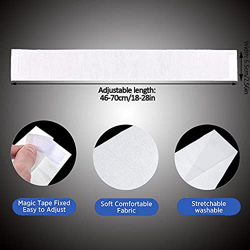 200 Pieces Disposable Facial Headbands for Women Individual Wrapped Elastic Makeup Head Band Headwraps for Facials Skincare Spa - Imagem 6