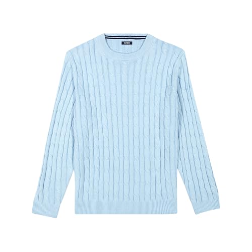 IZOD Men's Cable Knit Long Sleeve Crew Neck Sweater4