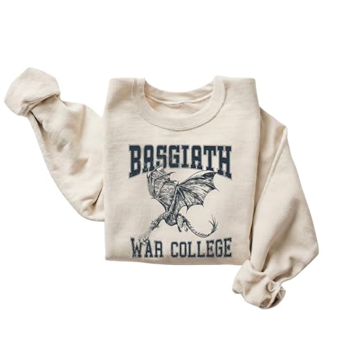 FITIN Unisex Basgiath War College Dragon Sweatshirt, Vintage Fantasy Academy