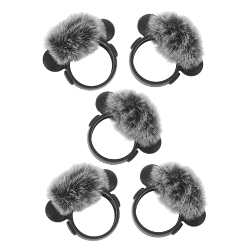 ibasenice 5pezzi Paravento Peloso Per Microfono Dispositivo Di Riduzione Del Rumore Protezione Antivento Per Streaming Live e Interviste Compatto e Portatile Barriera Contro Polvere e Spruzz