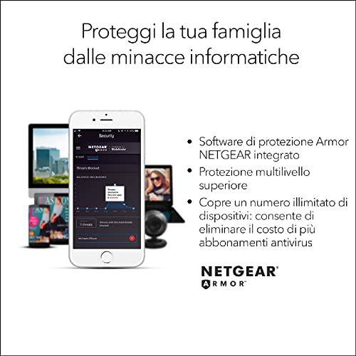 NETGEAR Nighthawk Router WiFi 6 (RAX70), Dual-Band Velocità Wireless AX6000 (fino a 6.6 Gbps), Copertura fino a 175 m2 - Router - Immagine 6