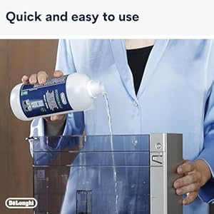 De'Longhi EcoDecalk Descaler, Eco-Friendly Universal Descaling Solution for Coffee & Espresso Machines, 16.90 oz (5 uses) DeLonghi EcoDecalk Descaler Eco Friendly Universal Descaling Solution for Coffee Espresso Machines 1690 oz 5 uses