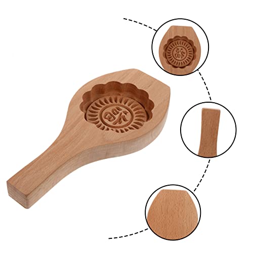 Molde creativo para pasteles Mooncake de madera miniatura 3