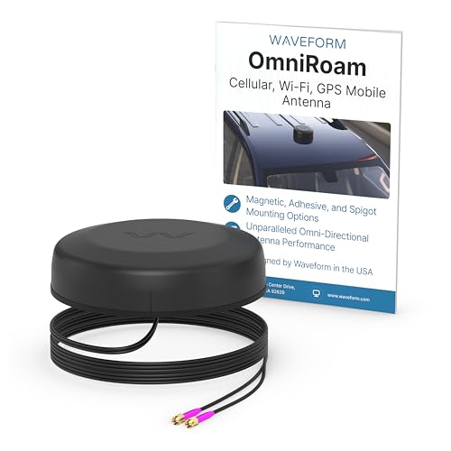Waveform OmniRoam 2-in-1 Low-Profile Mobile Antenna – High-Performance, Rugged Fleet Antenna for Peplink, Cradlepoint, Cisco (2x2 Cellular)