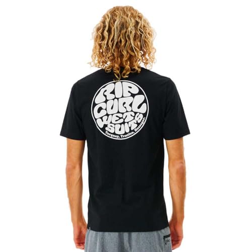 Rip Curl Icons of Surf Rash Vest Ã Manches Courtes pour Homme - Noir - Protection Solaire UV et Properties SPF – vue 2