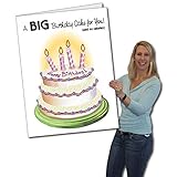 VictoryStore Jumbo Greeting Cards: Giant Birthday Card (birthday cake), 2’x 3' card with envelope