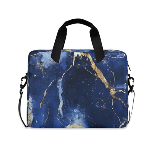 Bolsa case portátil para laptop 15.6 pulgadas azul mármol miniatura 1