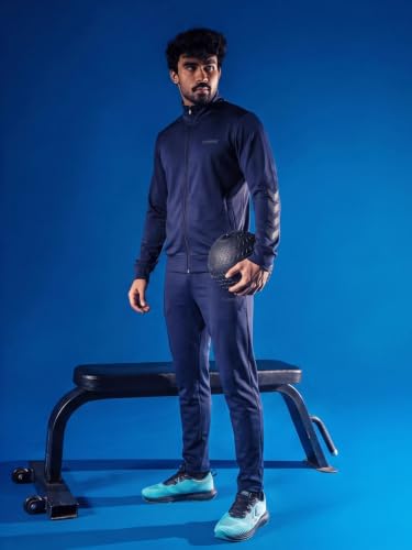 Image of hummel Promo Men's All weather Regular Fit Track Suit with Zipper and Pockets Comfortable Breathable Stretchable Soft Fabric For Everyday Use Ideal for Gym Training or Running Loungwear