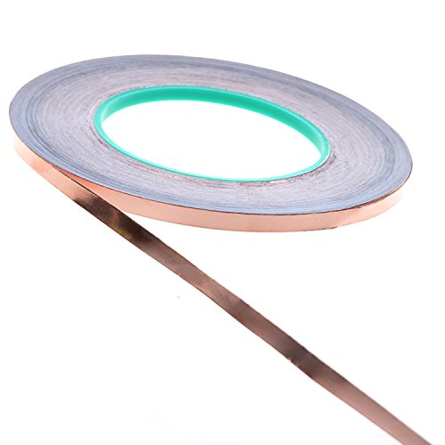 BCP Double Conductive EMI Shielding Copper Foil Tape- 1/4 Inch X 55 Yds. - Thumbnail 2