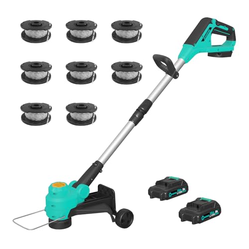 Garvee 12" Cordless Weed Wacker - String Trimmer Grass Trimmer,