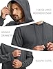 TACVASEN Mens Sherpa Hood Winter Casual Sweatshirt Sports Work Hoodies Thermal Hooded Sweater Dark Grey,2XL #4