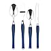 Renberg Cubertería de 24 Piezas en Acero Inoxidable, Azul, Centimeters