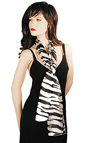 Animal Print Long Silky Satin Chiffon Neck Scarves, Several Styles4