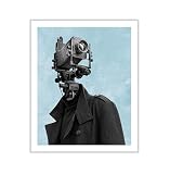 Poster Master Vintage Film Camera Canvas - Photographer Print - Camera & Film Making Art - Surreal Collage Design - Modern Art - Great Living Room or Studio Wall Decor - 16x20 ROLLED Canvas