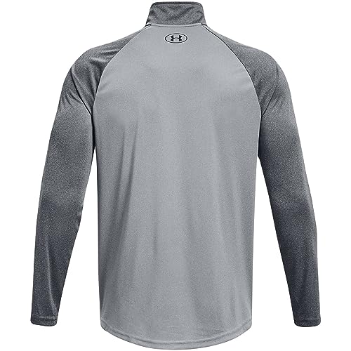 Under Armour Men's Velocity 2.0 1/4 Zip, (036) Steel Light Heather/Pitch Gray Light Heather/Pitch Gray, Large