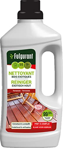 Fulgurant Nettoyant Bois Exotiques, Nettoie, Embellit et Ravive Les Couleurs Naturelles du Bois Exotique - Ecocert - 1 L
