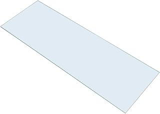 SSWBasics Floating Shelves - Pack of 2 Tempered Glass Shelves, 12" W x 36" L, 3/16" Thick, Polished Edges, Complies with Stringent Building Codes, Durable Wall Shelf, Cannot be Cut