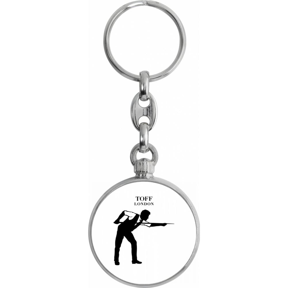 Toff London Unisex Silver Play Snooker Keyring