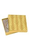 Cotton Filled Gold Embossed Jewelry Boxes - 3½” x 3½” x 1' - Case of 100
