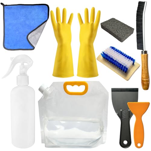 9 Pcs Tombstone Cleaner Kit for Grave Cleaning Includes Oversize