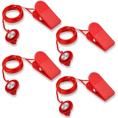 XIHIRCD Universal Treadmill Magnet Safety Key, Magnetic Safety Switch Round Treadmill Safety Key Replacement Treadmill Emergency Stop Magnet for Treadmills Running Machines