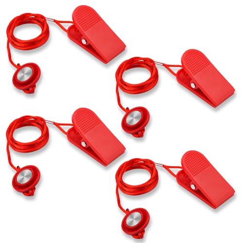 2pcs Universal Treadmill Magnet Safety Key, Magnetic Safety Switch Round Treadmill Safety Key Replacement Treadmill Emergency Stop Magnet for Treadmills Running Machines