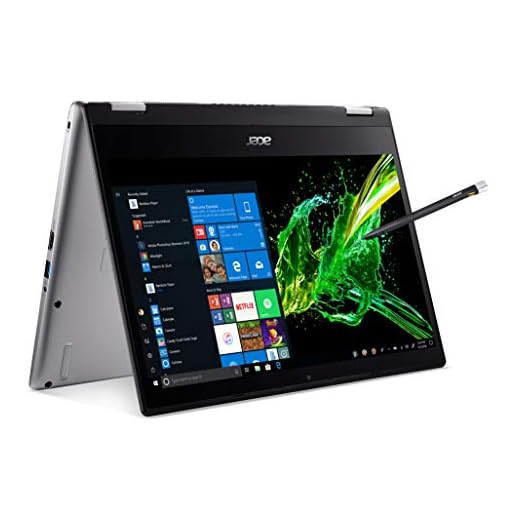 Acer Spin 3 Convertible Laptop, 14" Full HD IPS Touch, 8th Gen Intel Core i7-8565U, 16GB DDR4, 512GB PCIe NVMe SSD, Backlit KB, Fingerprint Reader, Rechargeable Active Stylus, SP314-53N-77AJ