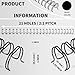 Rayson WR21254BK Wire Binding Spines, 2:1 Pitch Double Loop Binding Wires 1 Inch, 21-Loop Wire Ring Pack of 50 with Black