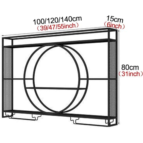 Casier à vin mural 140cm pour optimiser l'espace et ranger vos verres - 8