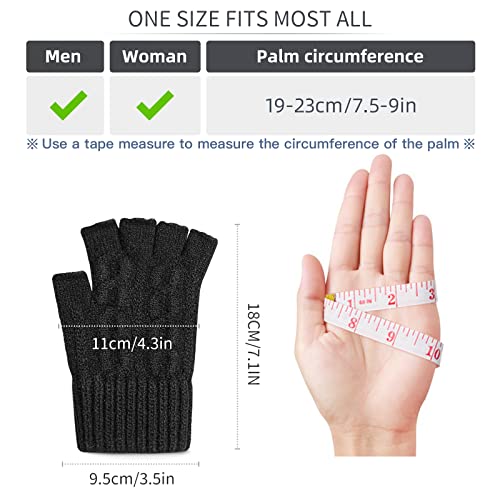 JUNRUI Guanti Senza Dita Guanti Mezze Dita Guanti