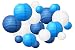 18 Pc Paper Round Lantern for Birthday Bridal Wedding Baby Shower Festival Party Decoration - Great for Indoor or Outdoor (Blue)