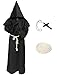 Produktbild Xinlong Halloween Mönch Robe Priester Kostüm Herren Cosplay Mönchskostüm Mittelalter Renaissance Hooded Mönch Kostüm