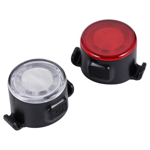 Luxshiny Juego de Luces Multifuncional para Bicicleta Recargables USB Luz Delantera y Trasera de PVC para Ciclismo y Situaciones de Emergencia
