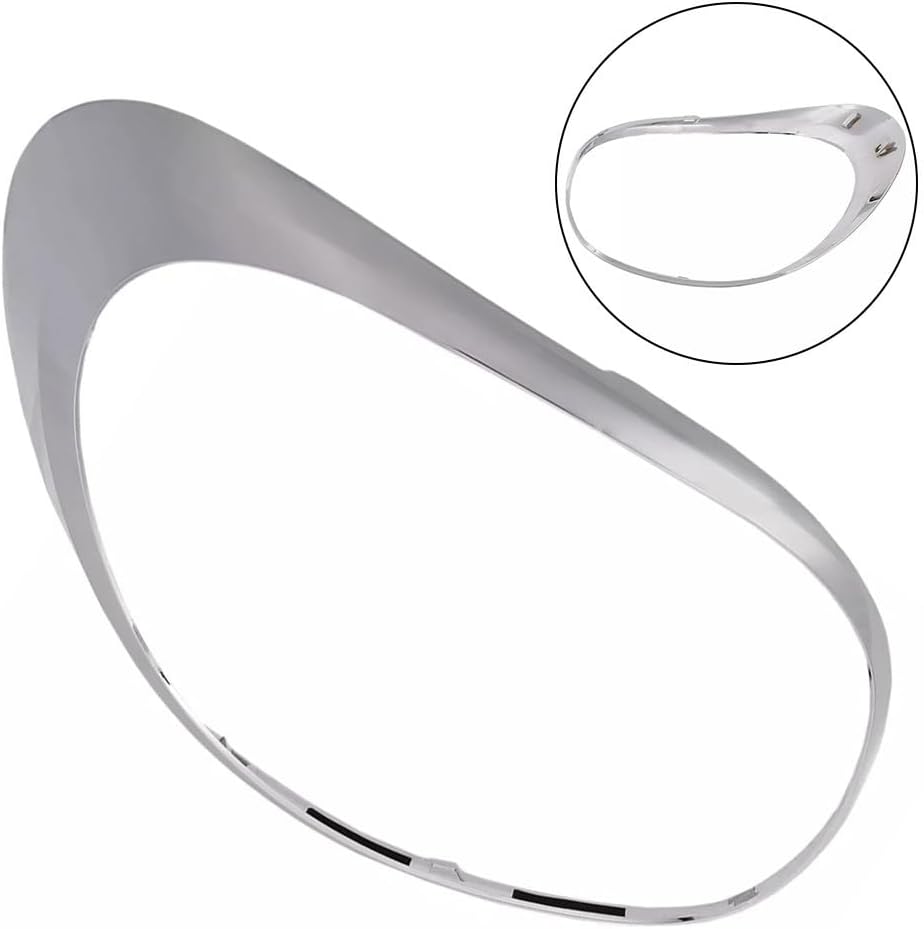 Left Taillight Lamp Trim Ring For Fiat For 500L 2014-2020, OEM Number: 68235995AA 77366440, Silver Chrome ABS Replacement Part, Replacement Installation