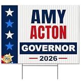 24" x 18" Amy Acton Yard Sign, Ohio Governor 2026 Campaign Sign D1