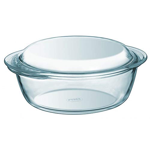 Pyrex Casseruola rotonda con coperchio, 1,3 l, Essentials