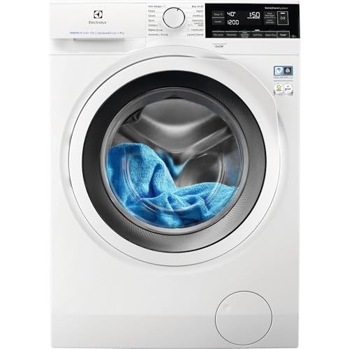 Electrolux EW7F3944LV Lavadora de Libre Instalación, Carga Frontal, 9 Kg / 1400 rpm, Inicio Diferido, Cajón para Pods, Programa Vapor antialergias, Programa Rápido, Panel control LCD, Blanco, Clase A