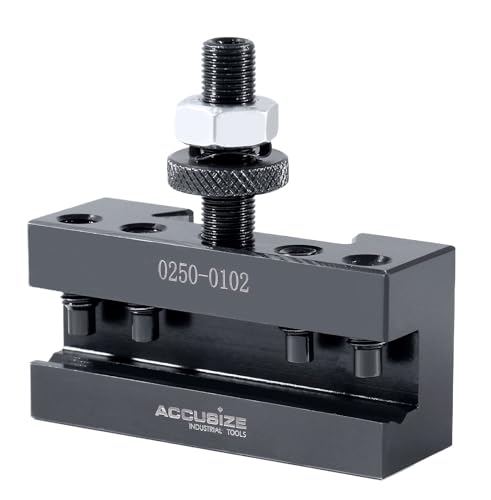 Image of Accusize Industrial Tools Style Axa Boring, Turning and Facing Quick Change Tool Post Holder for 1 /2'' Turning Tools, Style 2, 0250-0102