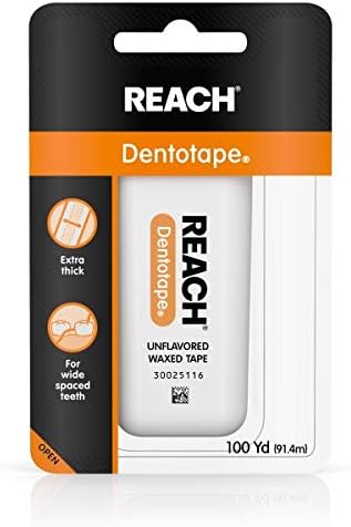 REACH Dentotape Floss Unflavored 100 YD - Buy Packs and SAVE (Pack of 6)