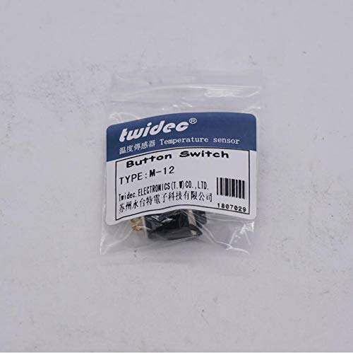 Twidec /12Mm 1/2" Waterproof Black Metal Shell Momentary Raised Top Push Button Switch Dc/Ac 36V 2A Spst 1No Start Button For Car Modification Switch(Quality Assurance For 1 Years) M-12-Bk-G #TOP6