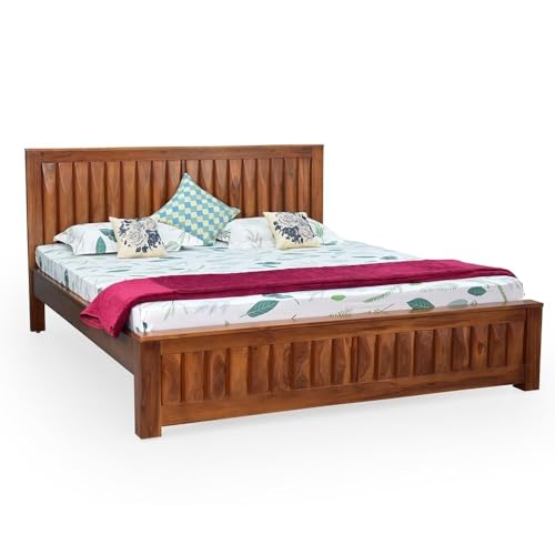 Image of Royaloak Charger Teak Wooden King Size Bed | Strong Base | Durable & Long Lasting | Solid Wood | Unique Style