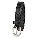 Levi's Women's Fully Adjustable Skinny Leather Braid Belt, Black, Small