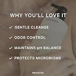 PRIVATES pH-Balanced INTIMATE WASH for Women & Men | Odor Control, Irritation & Dryness Relief | Hydrating & Soothing with Aloe | Microbiome-Friendly | Natural Ingredients | Fragrance-Free | 10 fl oz - Image 2